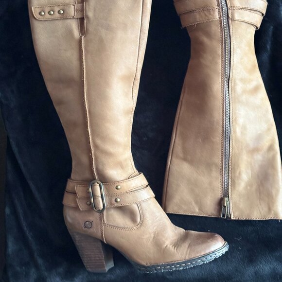 Born Knee High Boots with Buckle Size 7 - Picture 1 of 6